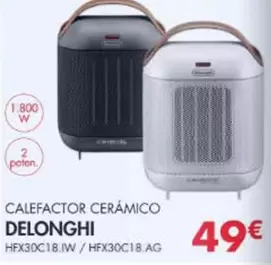 Delonghi - Calefactor Cerámico HFX30C18.IW/HFX30C18.AG