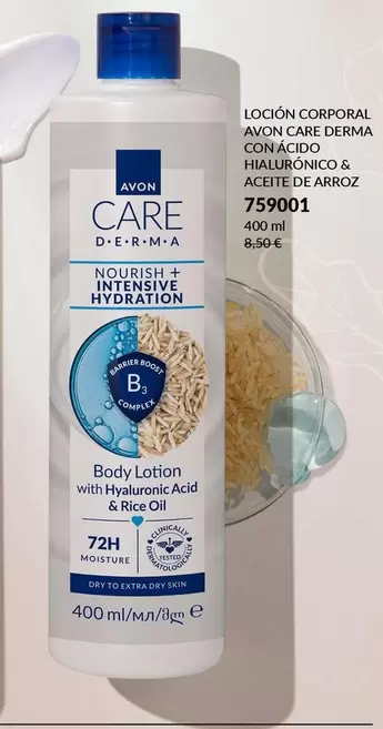 Avon - Loción Corporal Con Ácido Hialuronico & Aceite De Arroz