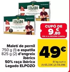 Legado ElPozo - Maletin De Jamon O Paleta De Cebo Iberico 50% Raza Iberica