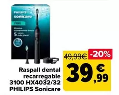 Philips - Cepillo Dental Recargable 3100 HX4032/32 Sonicare
