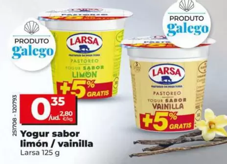 Larsa - Yogur Sabor Limón/Vainilla