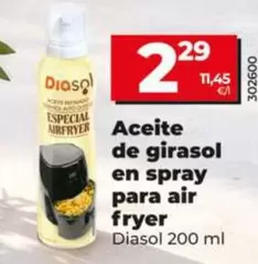 Diasol - Aceite De Girasol En Spray Para Air Fryer 