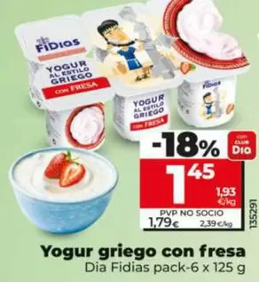 Dia Fidias - Yogur Griego Con Fresa 