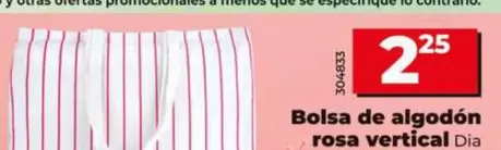 Dia - Bolsa De Algodón Rosa Vertical 