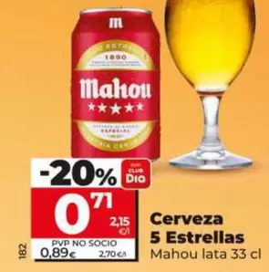 Mahou - Cerveza 5 Estrellas