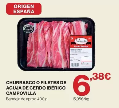 campomayor - Churrasco O Filetes De Aguja De Cerdo Iberico