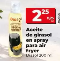 Diasol - Aceite De Girasol En Spray Para Air Fryer