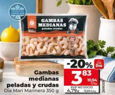 Dia Mari Marinera - Gambas Medianas Peladas Y Crudas 
