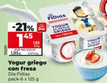 Dia Fidias - Yogur Griego Con Fresa 
