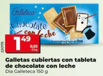 Dia Galleteca - Galletas Cubiertas Con Tableta De Chocolate Con Leche