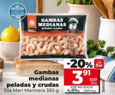 Dia Mari Marinera - Gambas Medianas Peladas Y Crudas