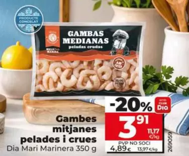 Dia Mari Marinera - Gambas Medianas Peladas Y Crudas 
