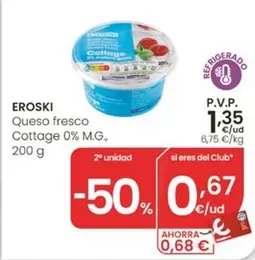 Eroski - Queso Fresco Cottage 0% M.G.