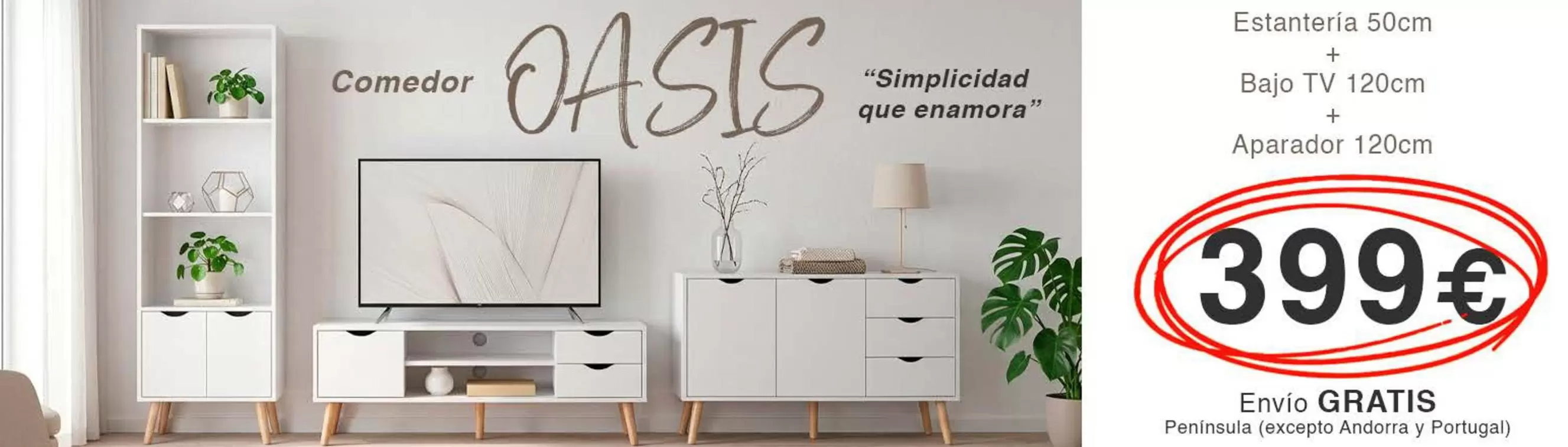 Estantería + Bajo TV + Aparador