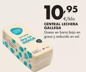 Central Lechera Gallega - Queso En Barra Bajo En Grasa Y Reducido En Sal