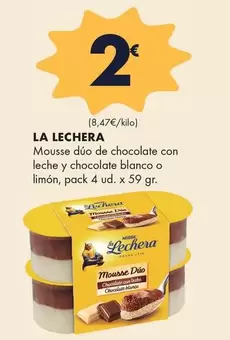 La Lechera - Mousse Duo De Chocolate Con Leche Y Chocolate Blanco O Limón