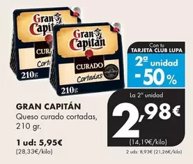 Gran Capitán - Queso Curado Cortadas