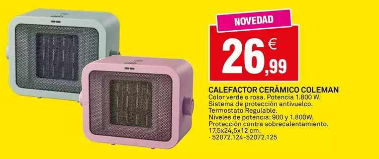 Coleman - Calefactor Ceramico