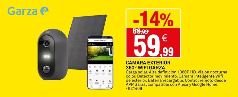 Garza - Camara Exterior 360 Wifi