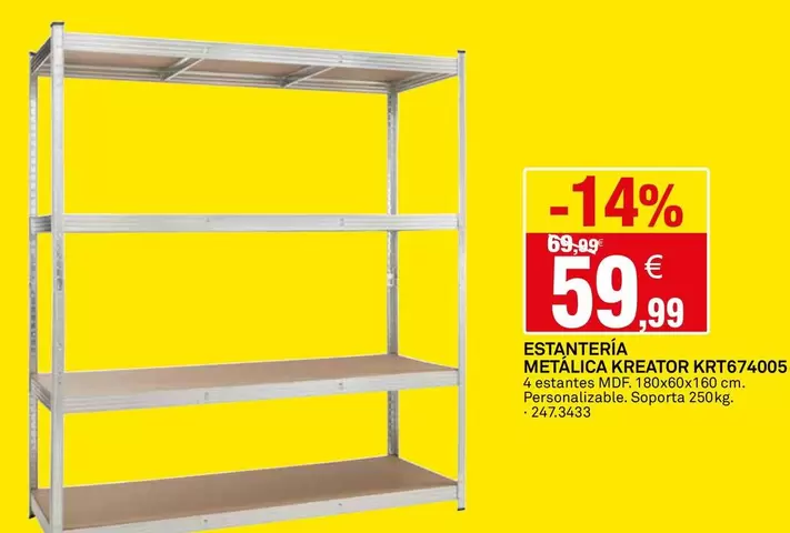 Estantería Metalica Kreator KRT674005