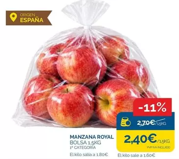 Manzana Royal Origen España