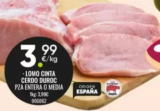 duroc - Lomo Cinta Cerdo Duroc