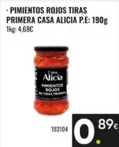 Casa Alicia - Pimientos Rojos Tiras Primera Casa P.e