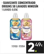 Mimosín - Suavizante Concentrado Origins 50 Lavados