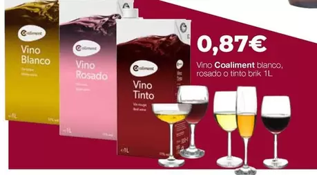 Coaliment - Vino Blanco, Rosado O Tinto