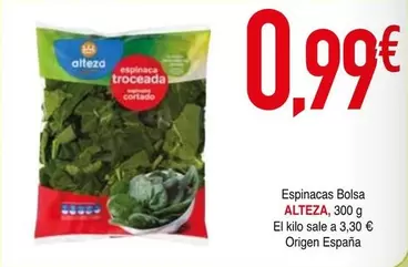 Alteza - Espinacas Bolsa