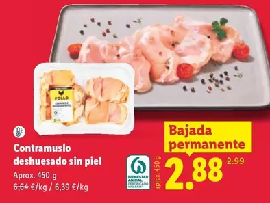 Contramuslo Deshuesado Sin Piel