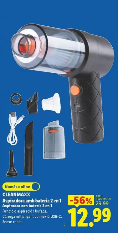 Cleanmaxx - Aspiradora Amb Bateria 2 En 1