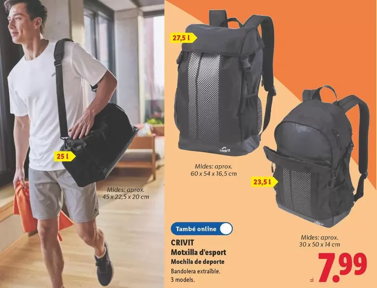 Crivit - Mochila De Deporte