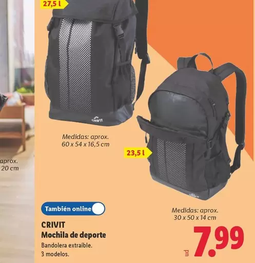 Crivit - Mochila De Deporte