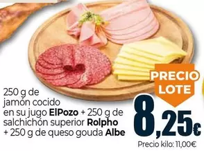 El Pozo / Rolpho / Albe - Jamon Cocido En Su Jugo De Salchichón Superior De Queso Gouda