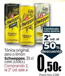 Schweppes - Tonica Original, Zero O Limon