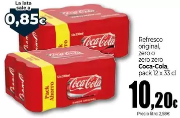 Coca-Cola - Refresco Original, Zero O Zero Zero