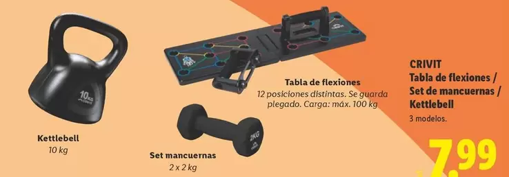 Crivit - Tabla De Flexiones/Set De Mancuernas/Kettlebell