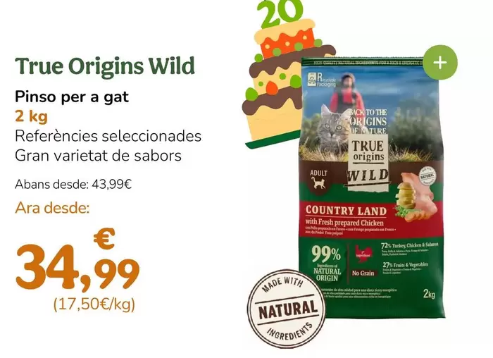 Origins - Wild Pinso Per A Gat