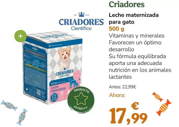 Criadores - Leche Maternizadas Para Gato