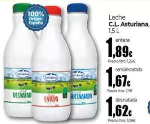 Central Lechera Asturiana - Leche Entera/Semidesnatada/Desnatada