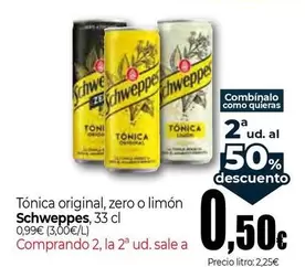 Schweppes - Tónica Original, Zero O Limón