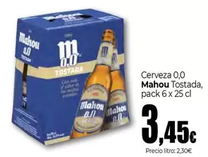 Mahou - 0,0 Tostada Cerveza