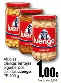 Luengo - Alubias blancas/Lentejas/Garbanzos Cocidos