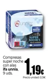 Ifa Unnia - Compresas Super Noche Con Alas