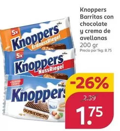 Knoppers - Barritas Con Chocolate Y Crema De Avellanas