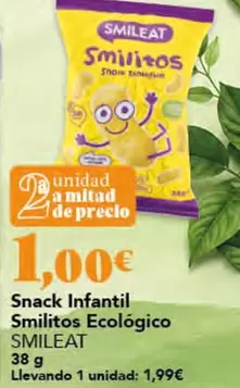 Smileat - Snack Infantil Smlitos Ecológico