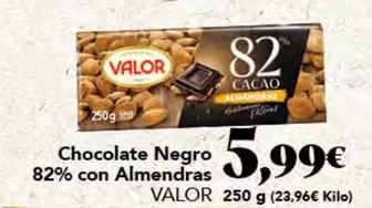 Valor - Chocolate Negro 82% Con Almendras