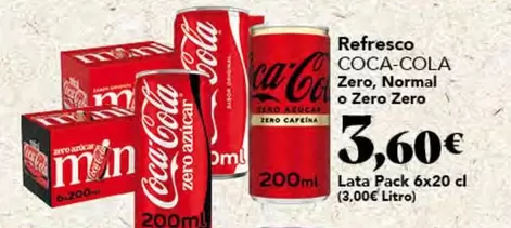 Coca-Cola - Refresco Zero, Normal O Zero Zero Zero