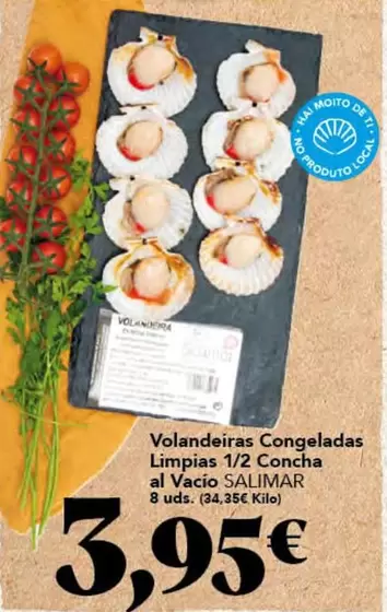 Volandeiras Congeladas Limplas 1/2 Concha Al Vacio